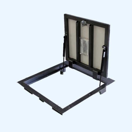 Портал 60х60 Стальной напольный люк с газовыми амортизаторами